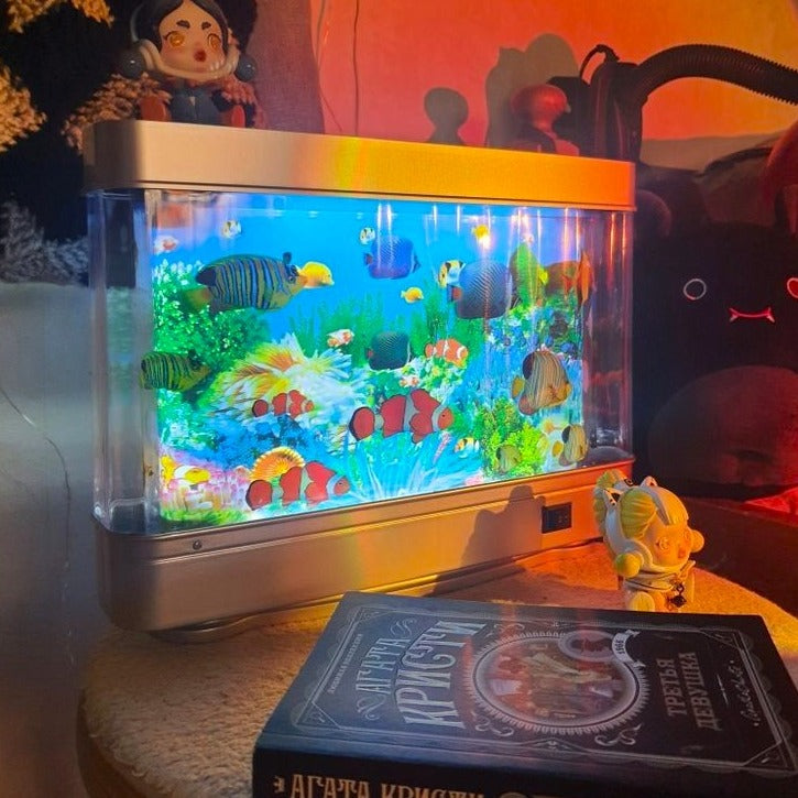 Lámpara LED AquaHaven para acuarios | Luz de acuario relajante con exhibición de peces tropicales