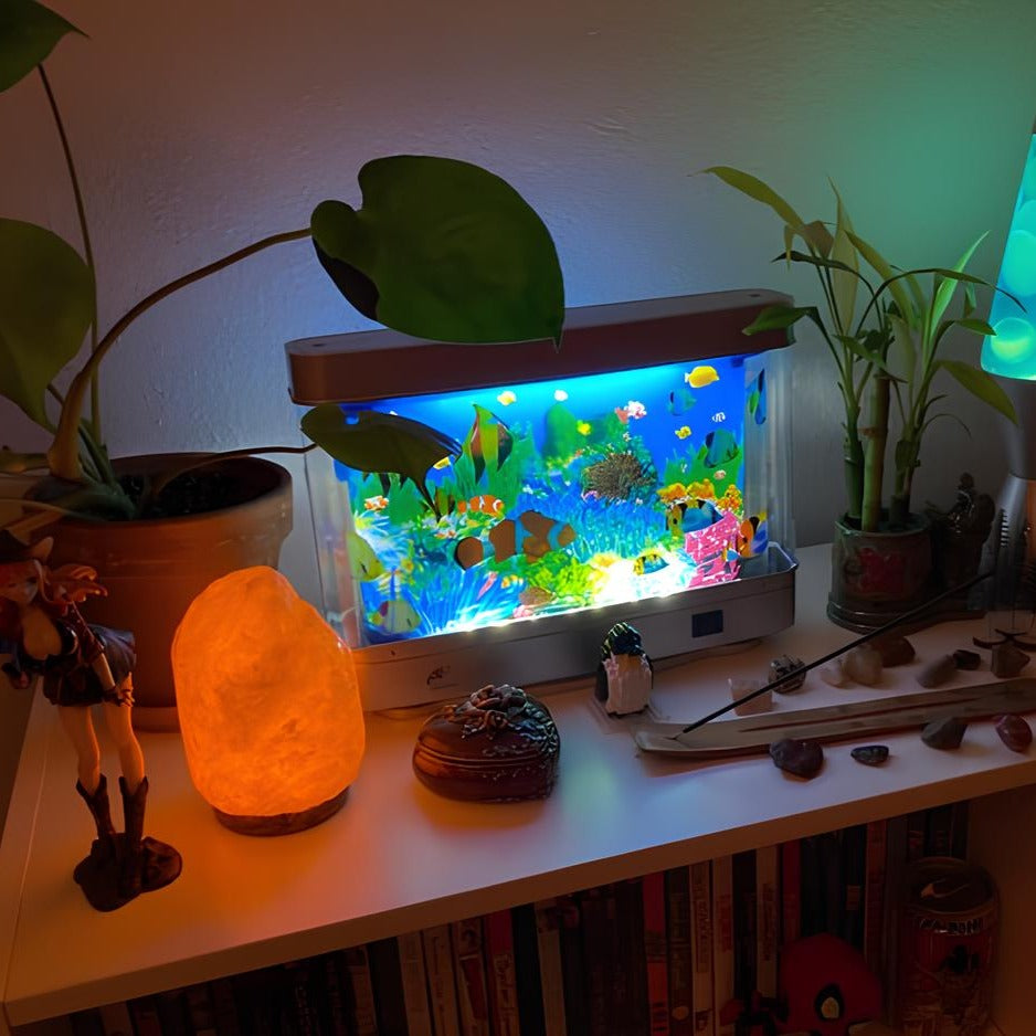 Lámpara LED AquaHaven para acuarios | Luz de acuario relajante con exhibición de peces tropicales